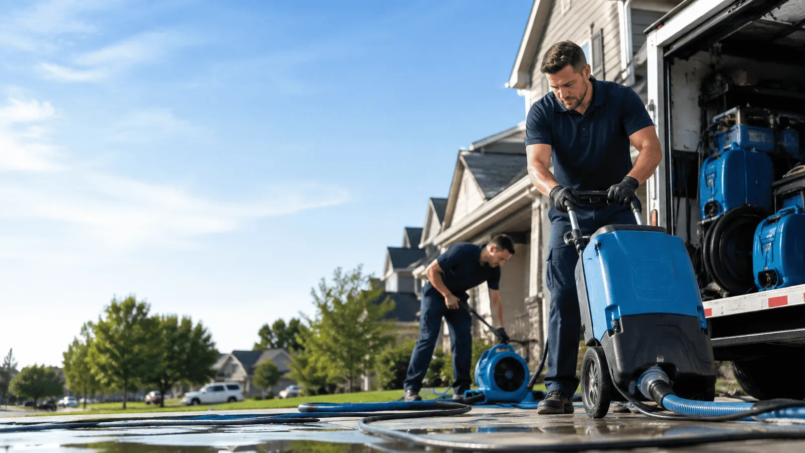 Crawlspace Water Damage being performed in Unionville Center, OH